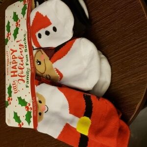 Jacques Moret Unisex  Family Matching Holiday 4 Pack Crew Casual Socks